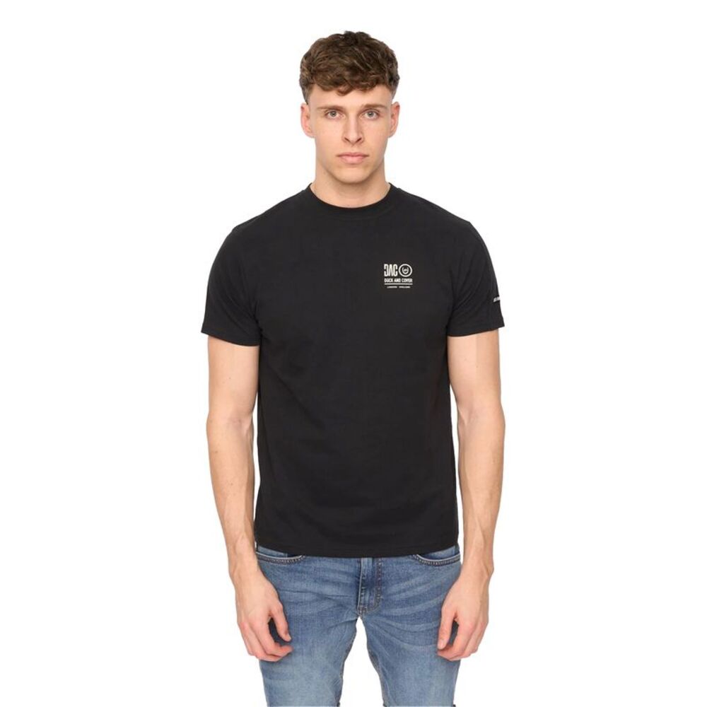 Duck and Cover Mens Lynnfold Cotton Everyday T-Shirt / Black